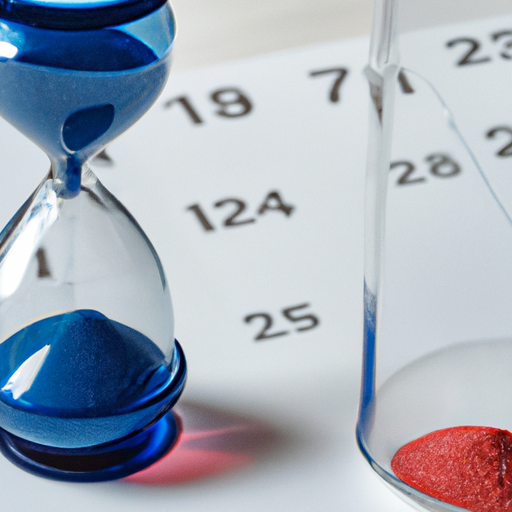 תמונה של שעון חול ליד לוח שנה, המדגים את היתרון החיסכון בזמן של חברות השמה בכירים